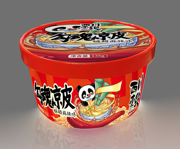 厦门面类食品品牌策划设计-凉皮包装设计-四川酸辣粉食品品牌VI设计-厦门食品展位设计—福建食品年度策划设计